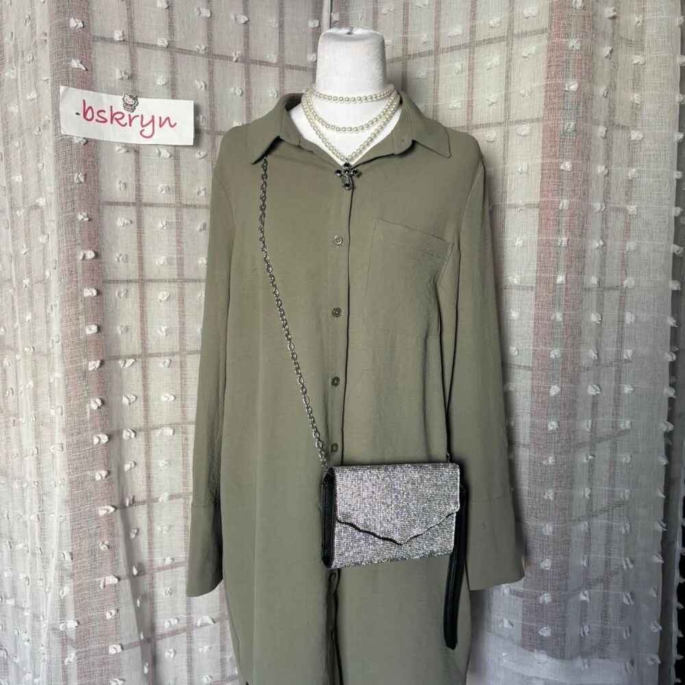 Dkny Women's Green and Khaki Casual-dresses